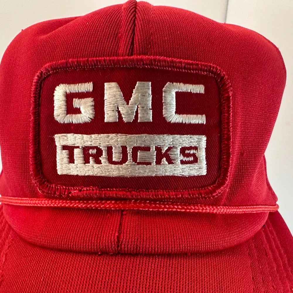 Vintage GMC Trucks Hat Cap Red Embroidered Logo Snapback Adjustable‎ Mens - Picture 6 of 13